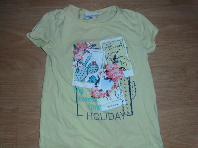 T-Shirt von Topolino, gelb mit Motiv, Gr. 128