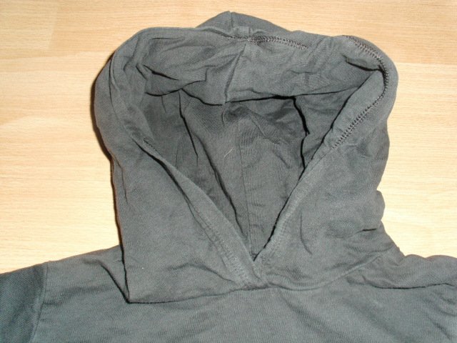 Hoodie von H&M, dunkelgrau mit Schriftzug, Gr. 122