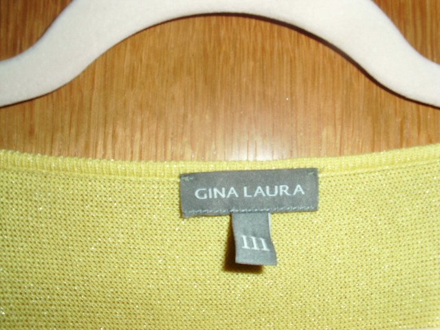 Langarmshirt von Gina Laura, gelb, Gr. 50/52
