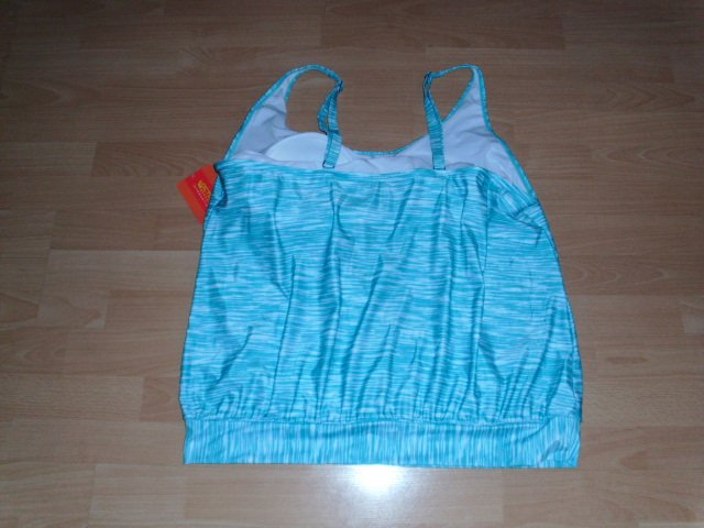 Tankinioberteil von Octopus, türkis-weiß, Gr. 50 mit Etikett