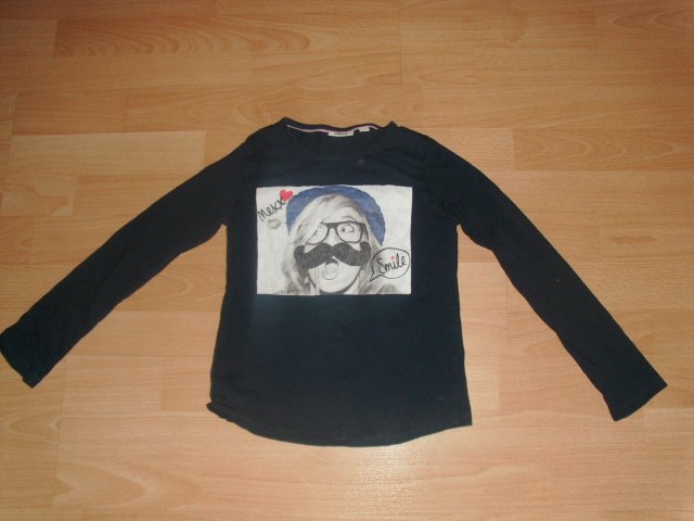 Langarmshirt von Mexx, dunkelblau mit Motiv, Gr. 122/128