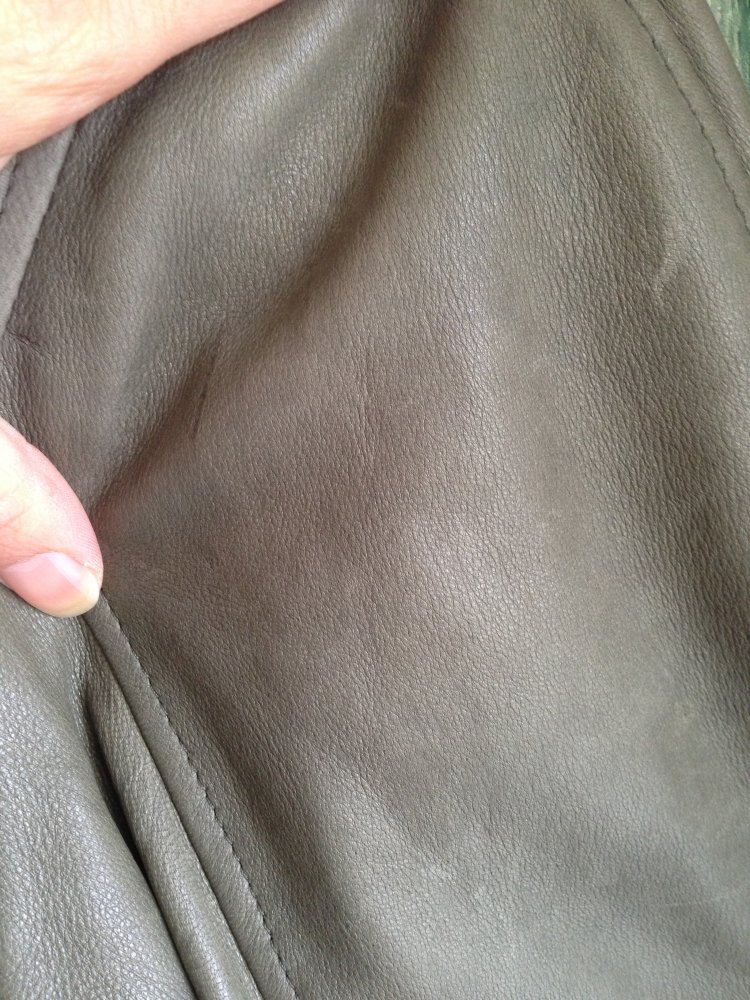 True Vintage Walbusch Mantel Hirschnappa oliv M-L