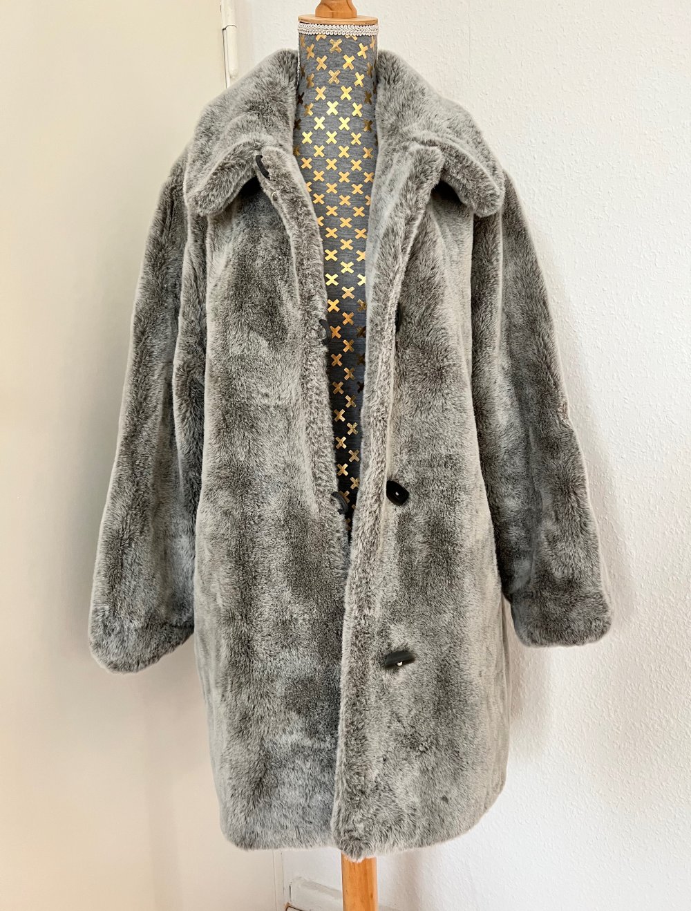 Olsen Fellmantel Plüschmantel M