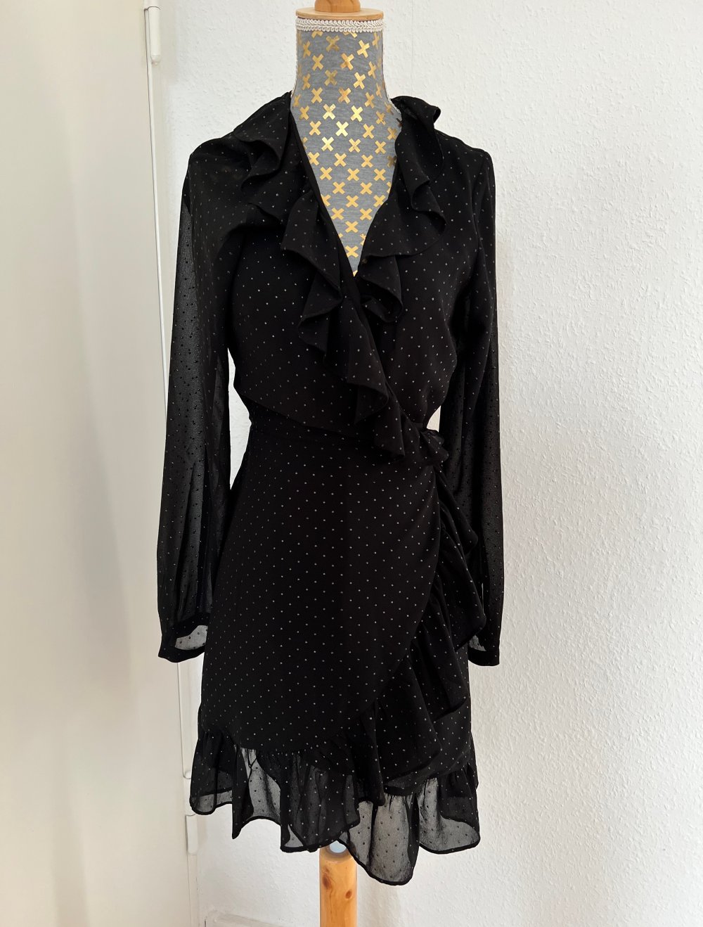 AllSaints Kiyah Shimmer Dress M