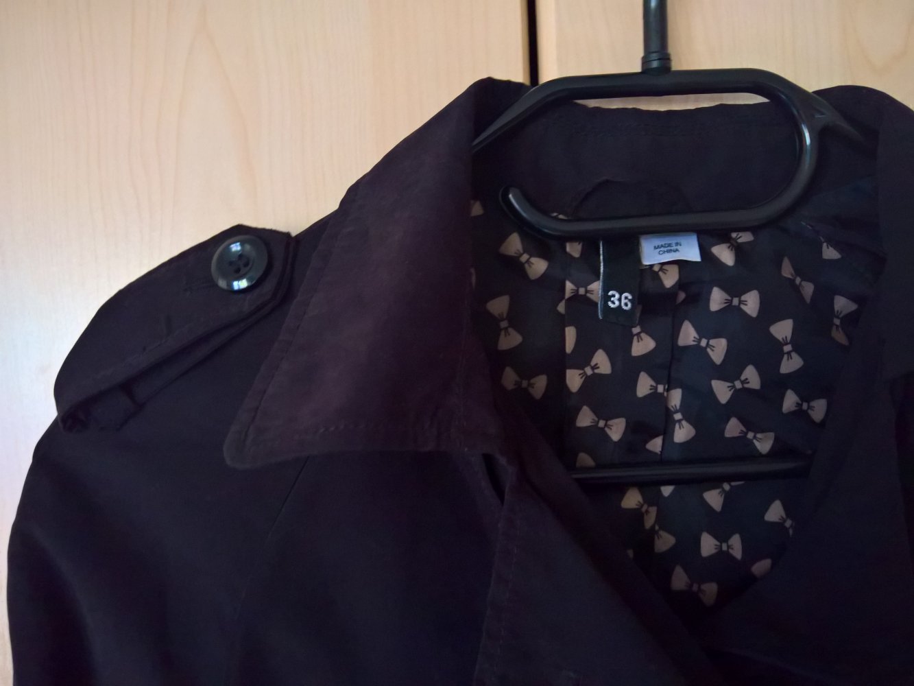 schwarze Jacke Gr. 36 von H&M