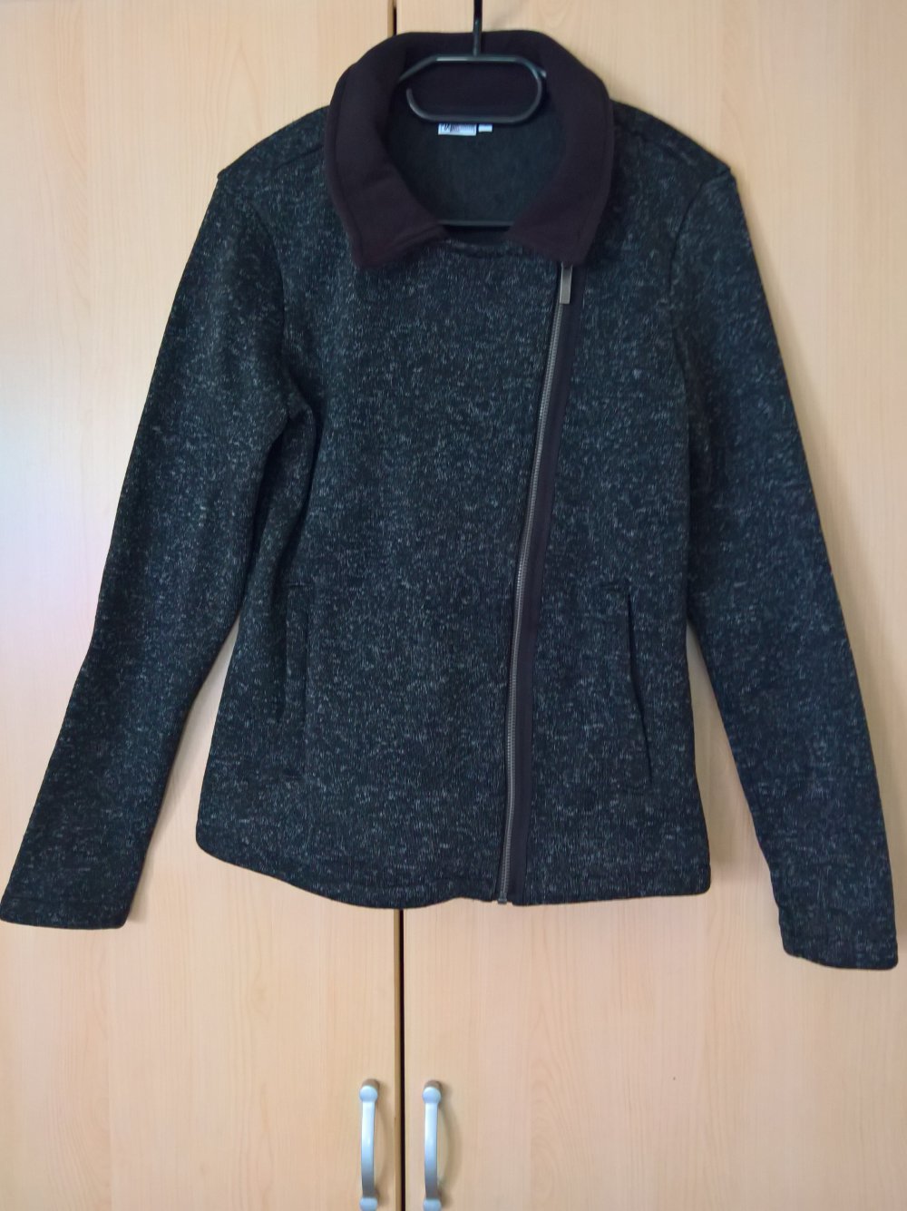 ungetragene graumelierte Übergangsjacke Gr. S