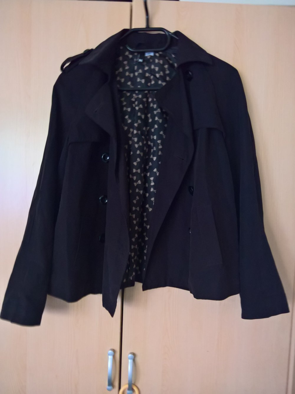 schwarze Jacke Gr. 36 von H&M