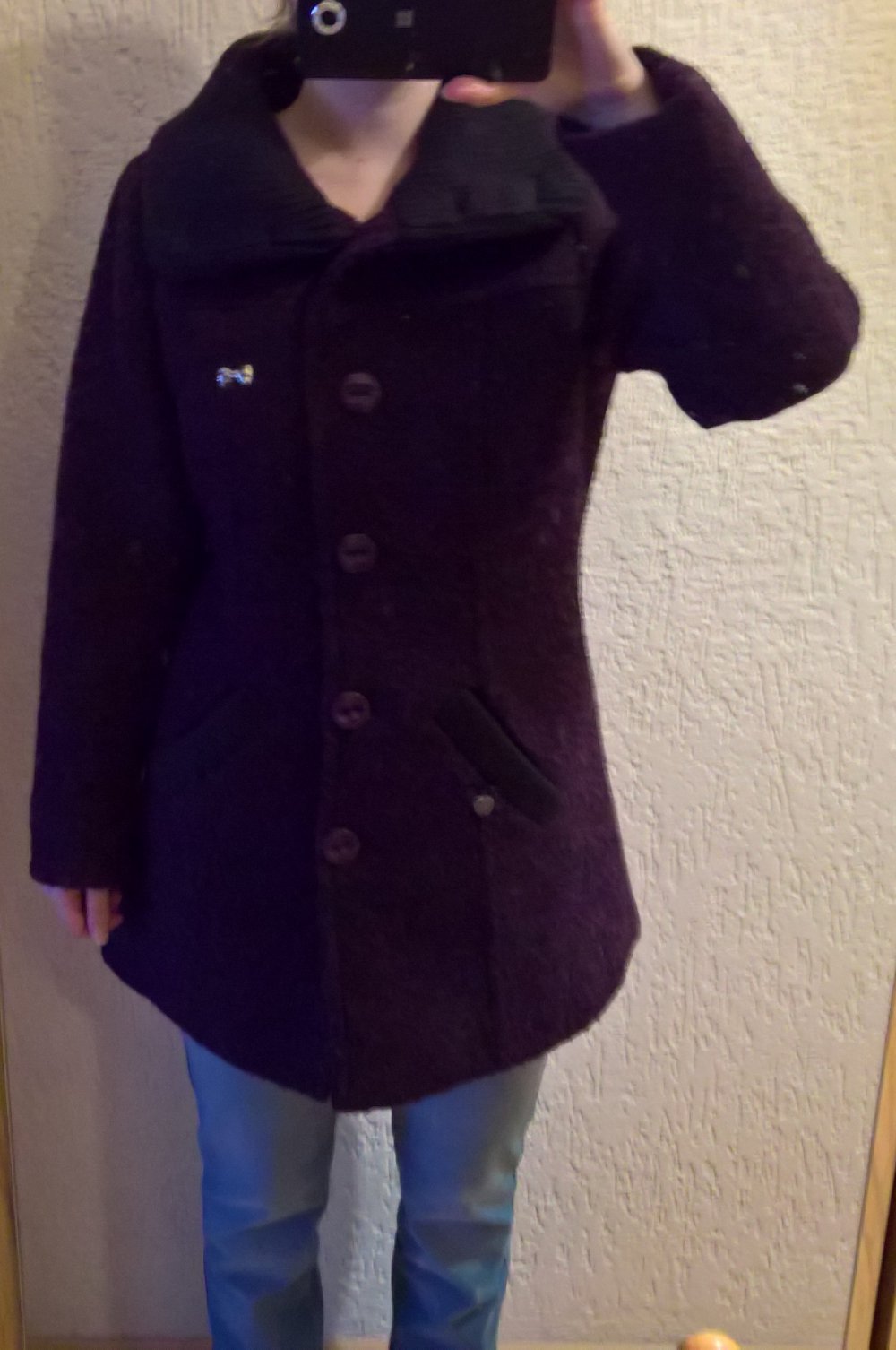 neue Jacke Gr. 34 (auch S/36?) lila/aubergine schwarz von Lola Paltinger