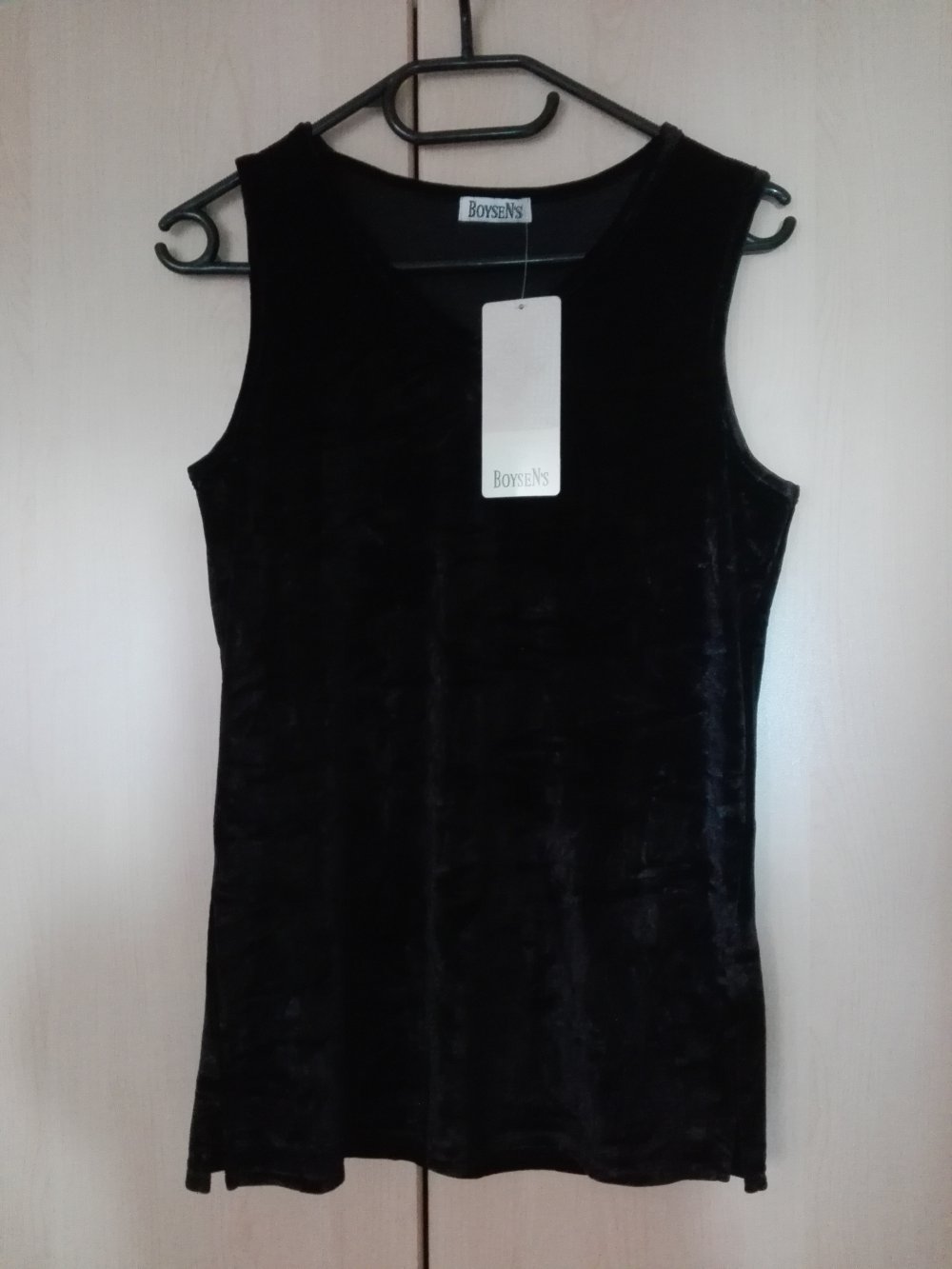 neues schwarzes Samt-Top Gr. 34 von Boysen's