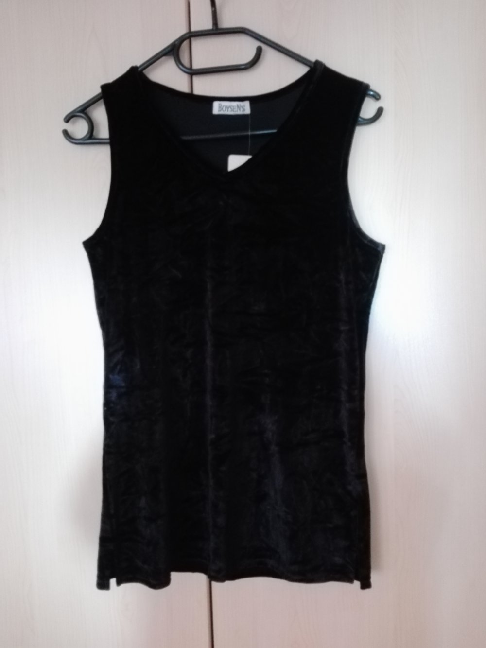 neues schwarzes Samt-Top Gr. 34 von Boysen's