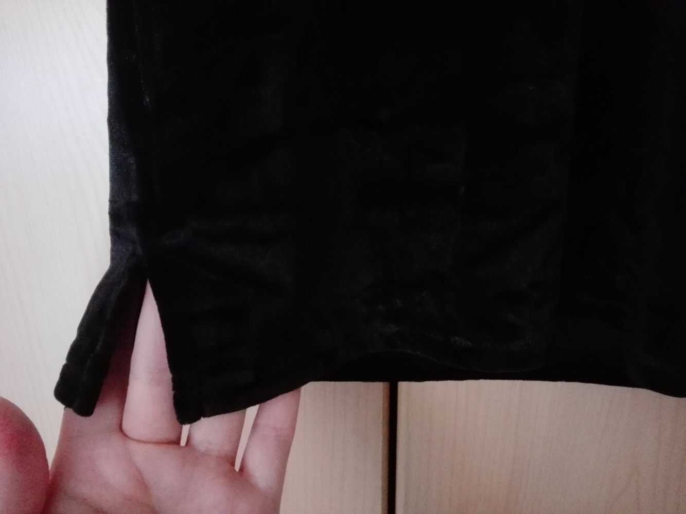 neues schwarzes Samt-Top Gr. 34 von Boysen's