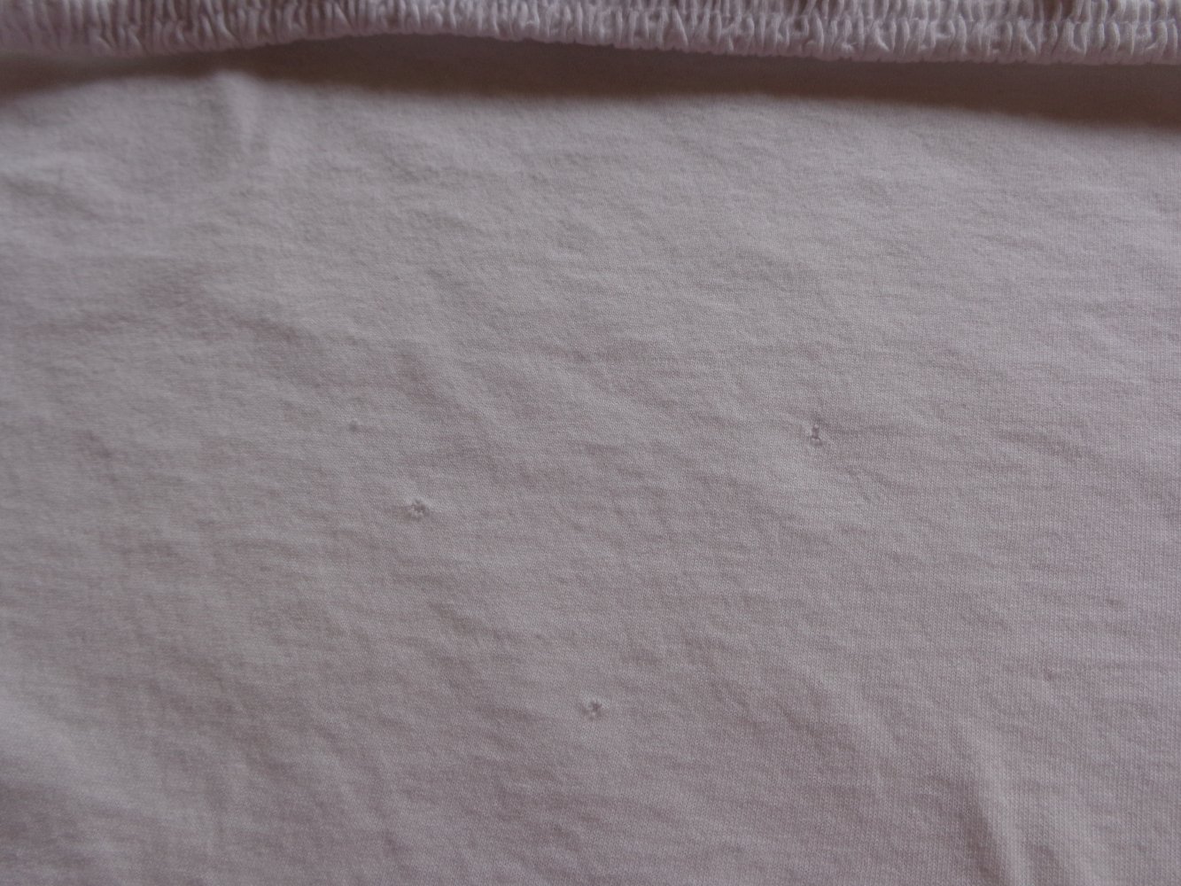 Spannbettlaken, 2 Stück, weiß, Jersey, mit kleinen Mängeln