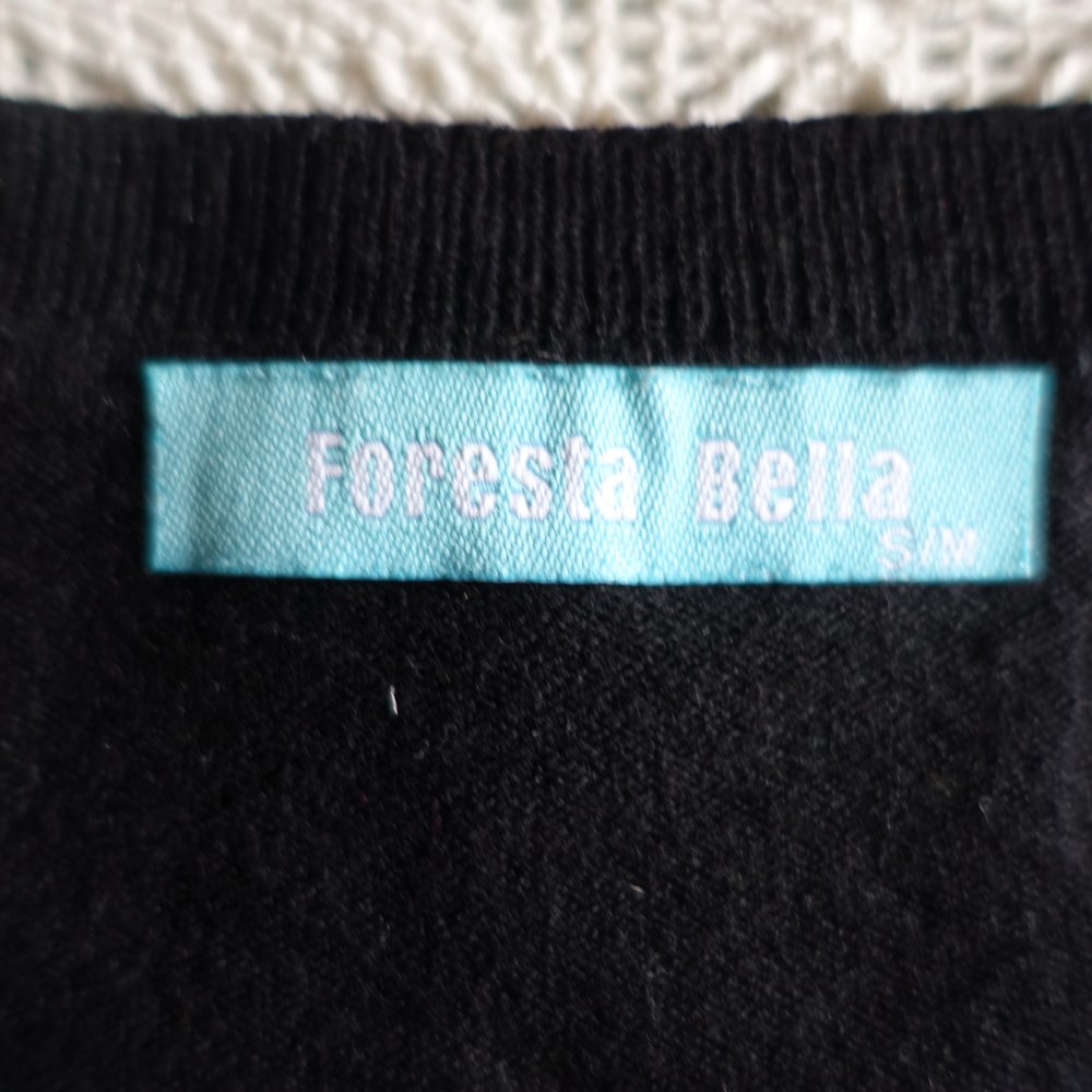 Pullover, Feinstrick, Gr. S/M bzw. ca. Gr. 36/38, schwarz