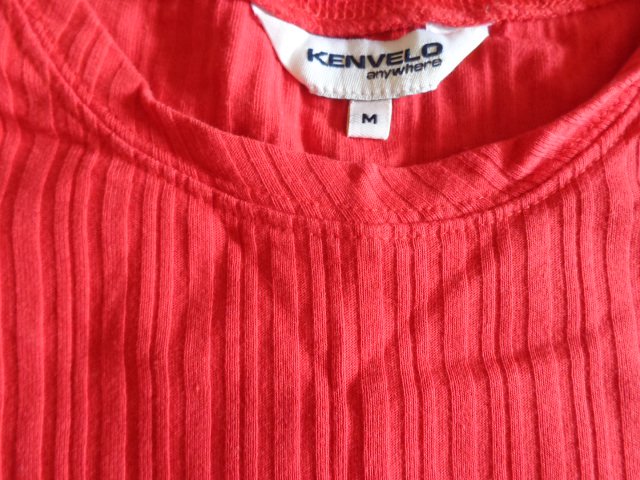 #Shirt Rippenshirt Gr. M bzw. ca. Gr. 36/38, rot, in sich gestreift