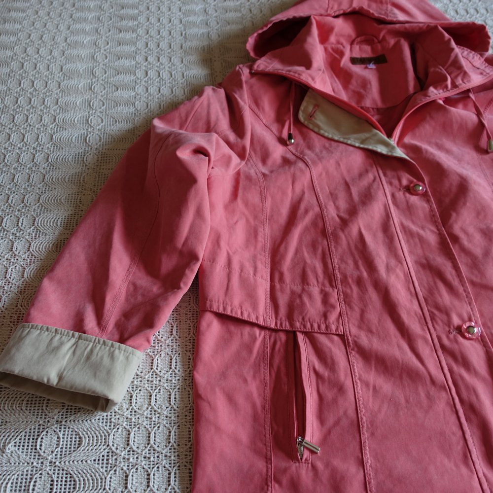 Jacke, Kapuzenjacke, rosa/beige, Gr. L, Marke: FRANZTEX