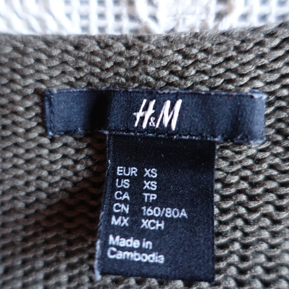 Pullover, Strickpullover, Gr. XS bzw. ca. 34, Oversize, H&M,khaki