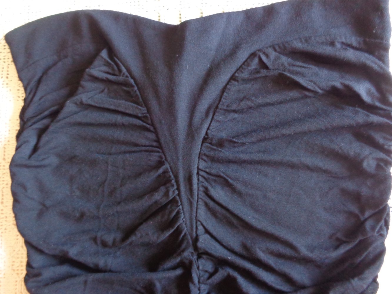 Vintage - Top, Tube-Top, Gr. XS bzw. ca. Gr. 34, schwarz, Amisu