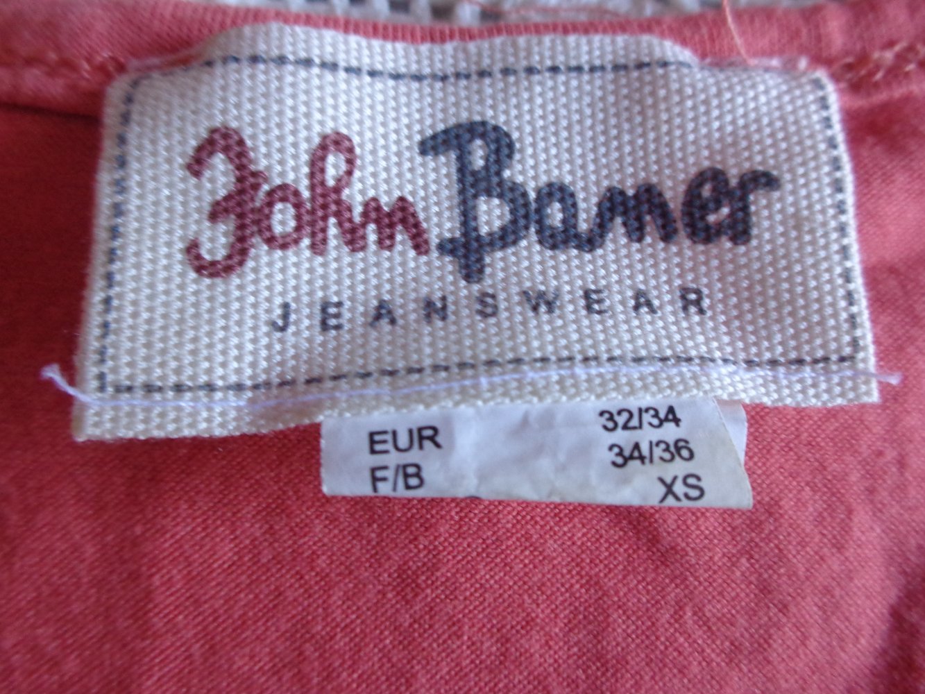 Vintage - Weste, Stoffweste, koralle, Gr. 32/34 bzw. ca. Gr. XXS/XS, John Baner