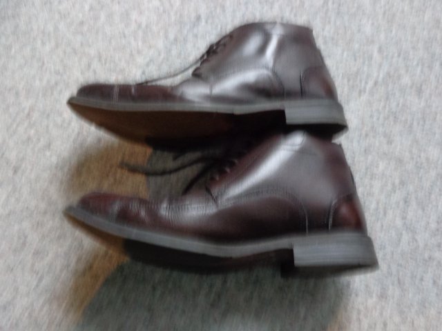 Herrenschuhe Stiefelette Gr. 41 braun Leder, Lammfell gefüttert