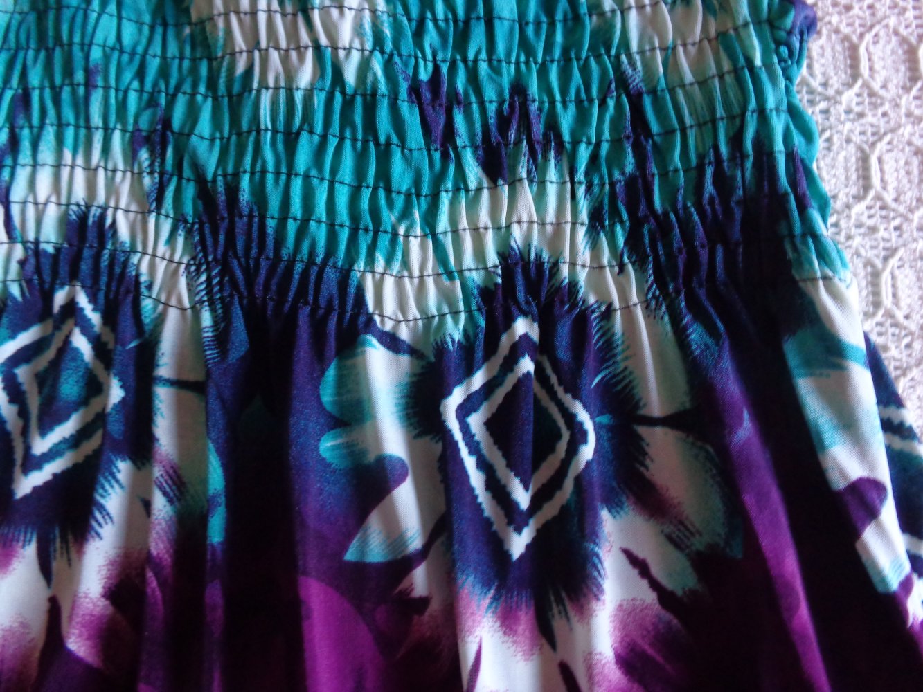 Vintage - Neckholder, Top, ca. Gr. S, bzw. ca. Gr. 36, C' Magnifique, bunt