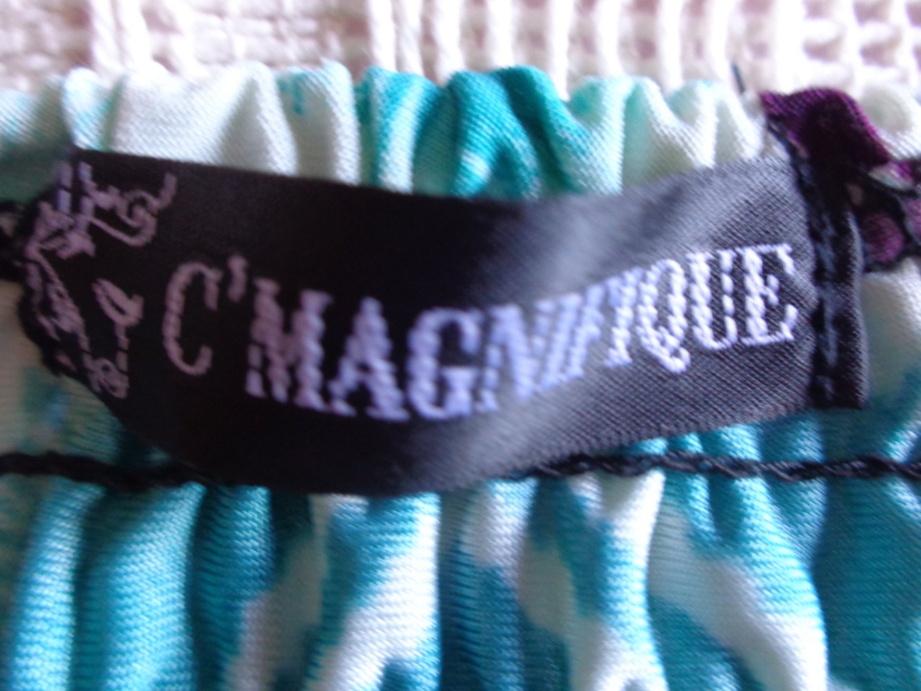 Vintage - Neckholder, Top, ca. Gr. S, bzw. ca. Gr. 36, C' Magnifique, bunt