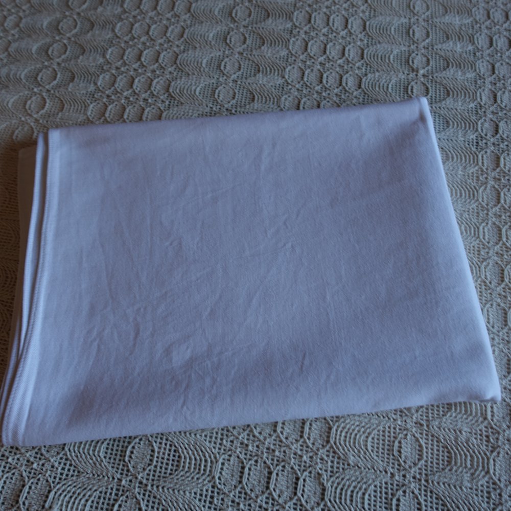 Tischdecke - Tischleinen, weiß, ca. 109 x 148 cm, gemustert