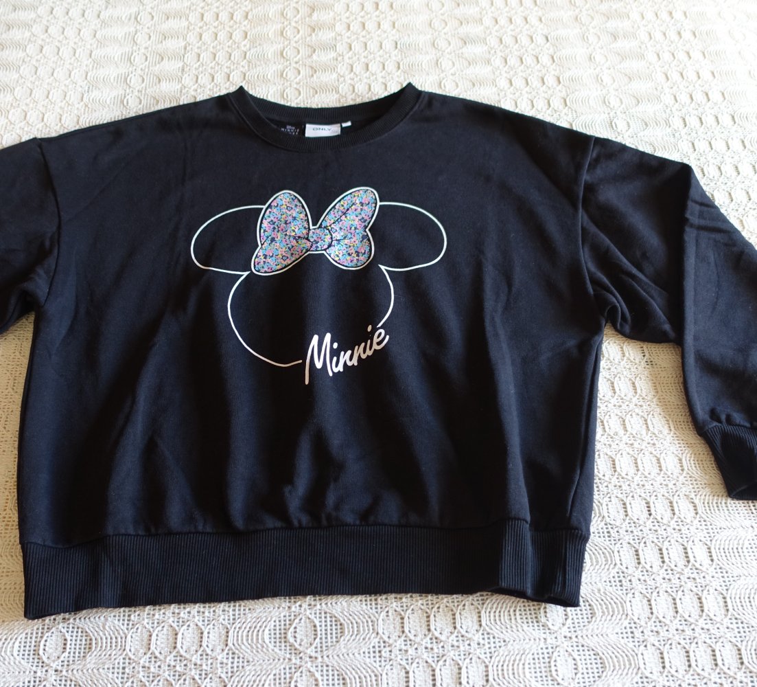 Sweatshirt, Gr. S bzw. ca. Gr. 36, Only, Disney, schwarz