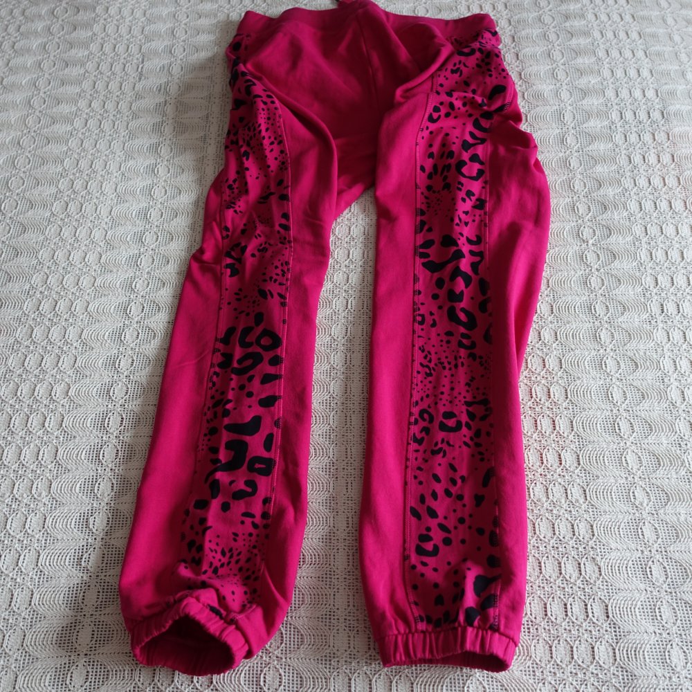 Jogginghose, Freizeithose, Gr. L bzw. ca. Gr. 42/44, pink/schwarz, adidas