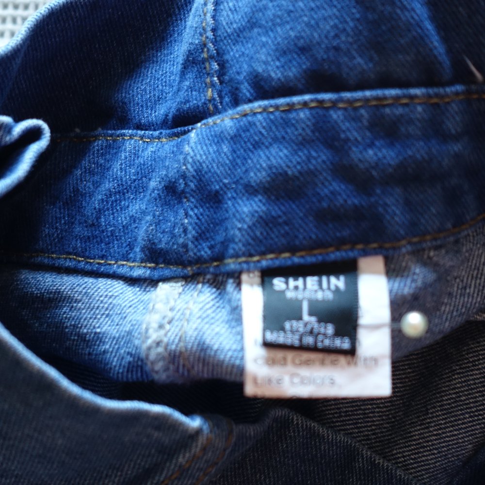 Jeans, Jeanshose, weit, Gr. L, blau, Shein, nicht getragen