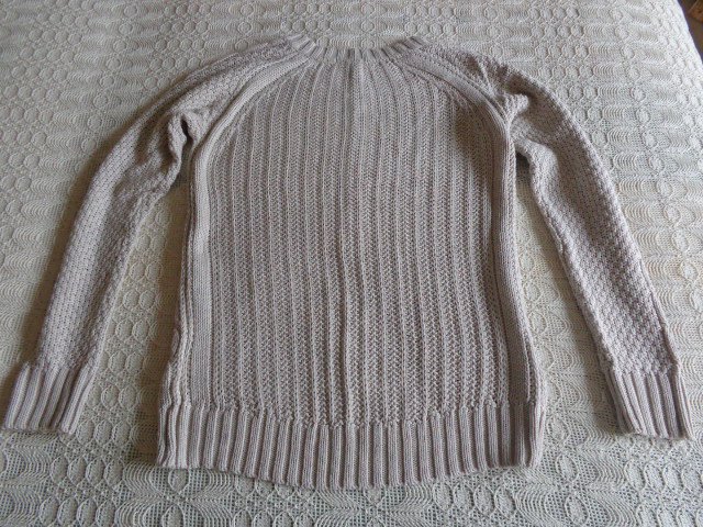 #Pullover, Mustermix, Strickpullover, Gr. XS, Rundhals, naturfarben