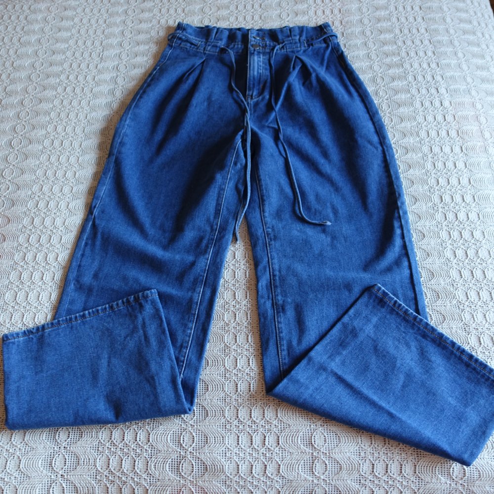 Jeans, Jeanshose, weit, Gr. L, blau, Shein, nicht getragen