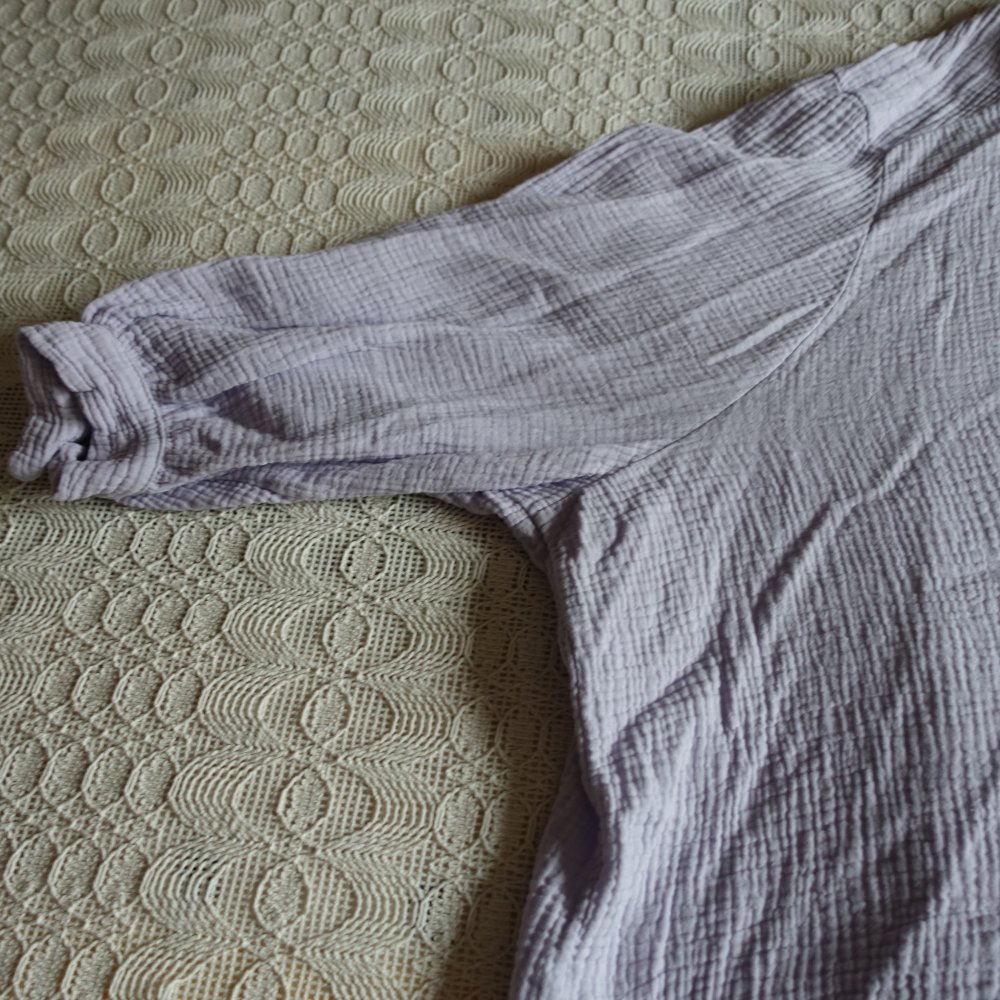 Bluse, Musselin, flieder, große Größe, ca. Gr. XXXL, Oversize