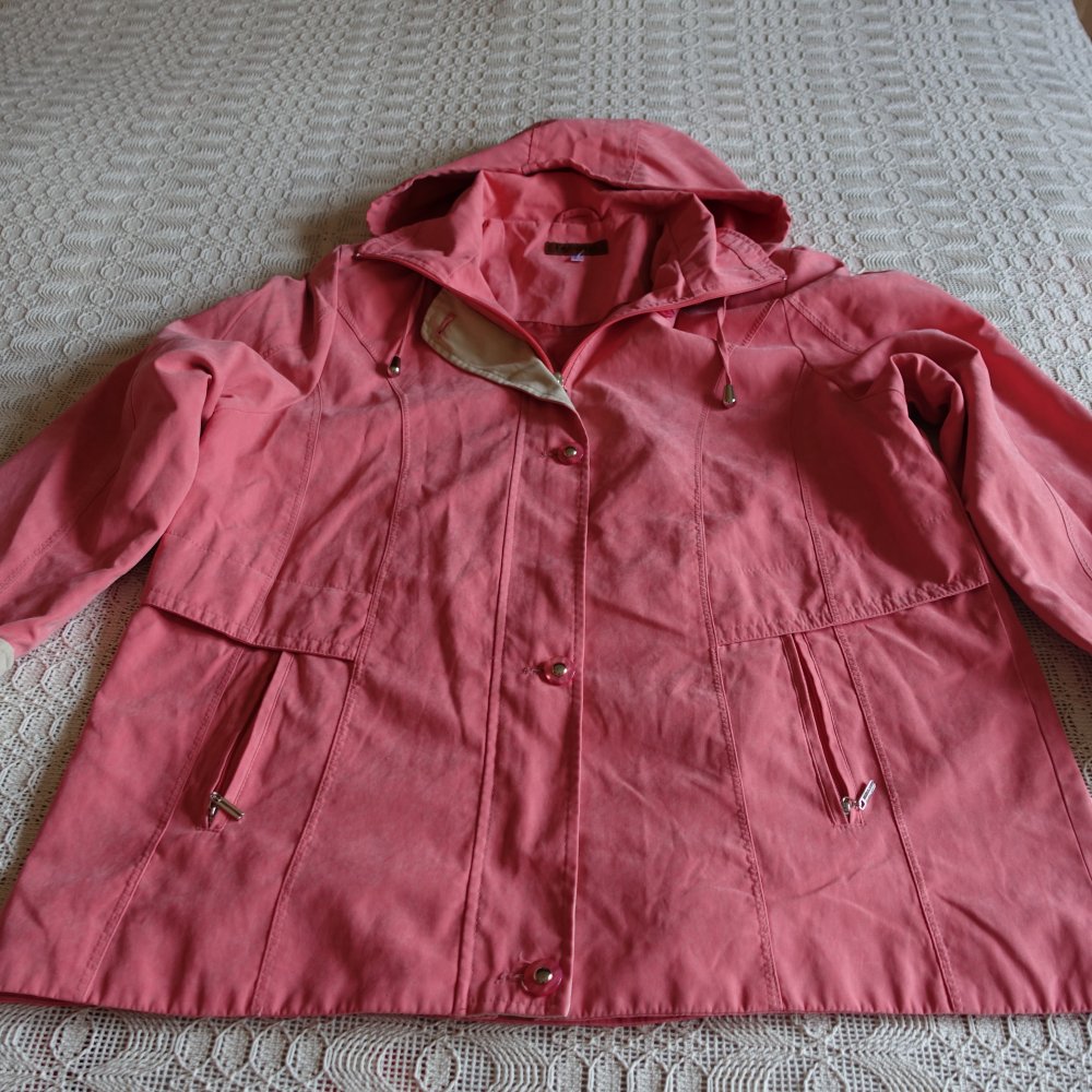 Jacke, Kapuzenjacke, rosa/beige, Gr. L, Marke: FRANZTEX