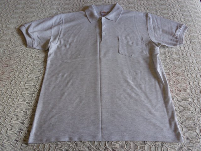 #Vintage - Herren - Poloshirt, Gr. 44/46 bzw. ca. Gr. M, hellgrau