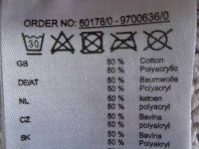 #Pullover, Mustermix, Strickpullover, Gr. XS, Rundhals, naturfarben