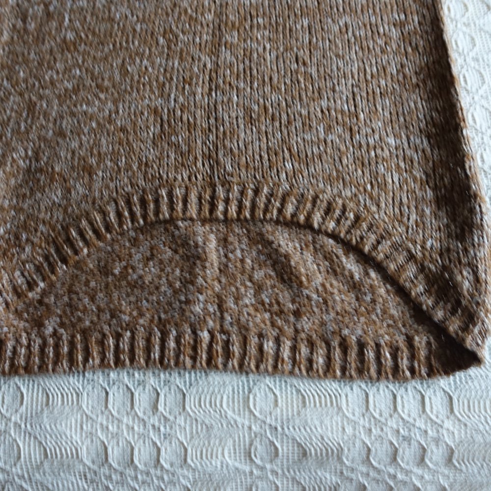 Pullover, Strickpullover, Longpullover, Gr. XS bzw. ca. Gr. 34, braun-meliert