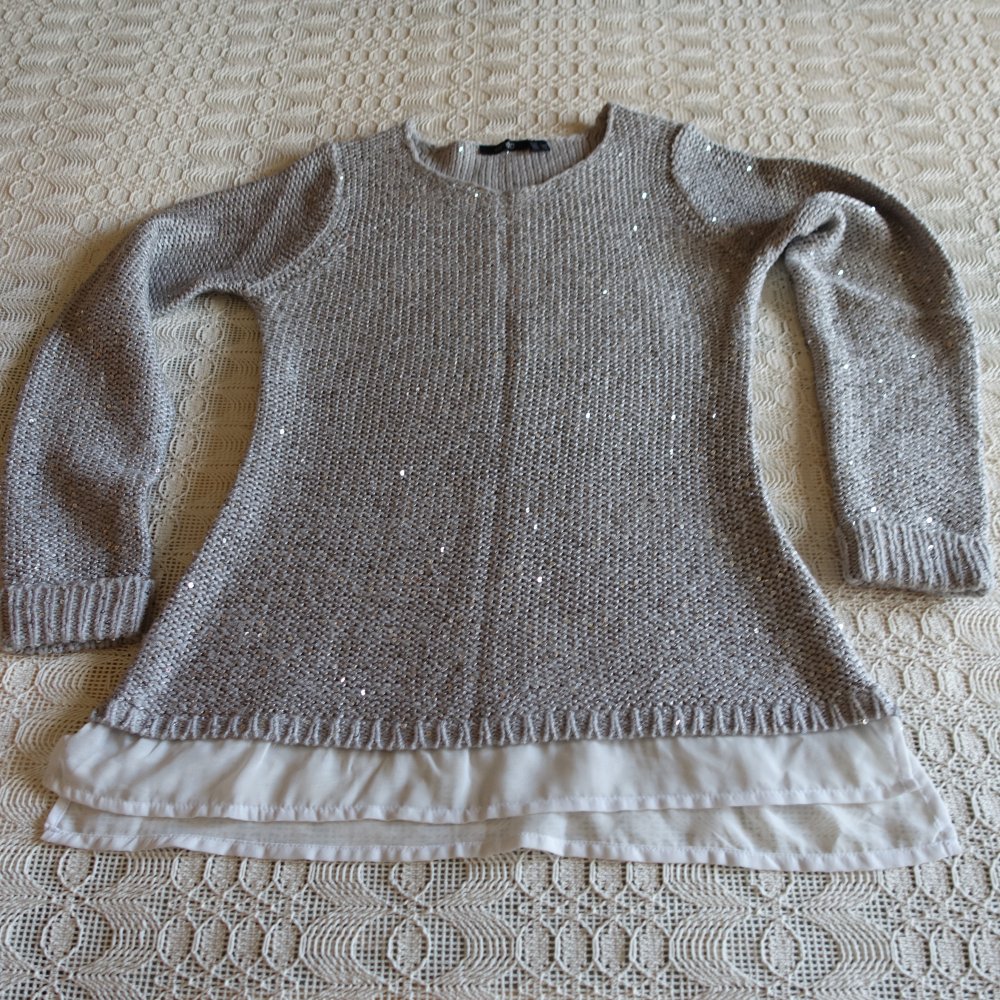 Strick - Pullover, Gr. S bzw. ca. Gr. 36, Esmara, grau