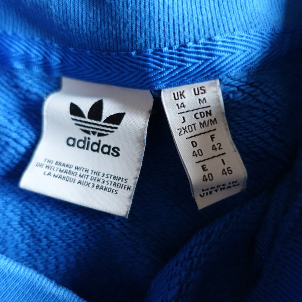Sweatshirt, adidas, Gr. 40, ca. Gr. M, blau