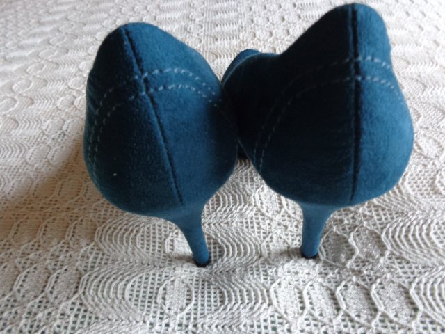 Pumps, High Heels, Gr. 39, petrol, wildlederartig, Graceland