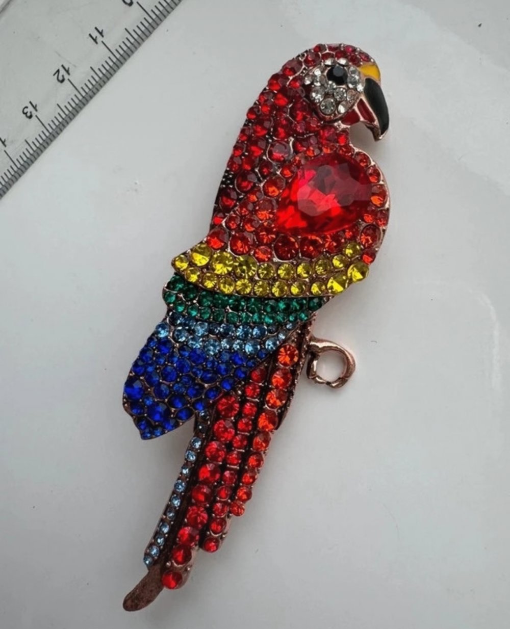 Papagei Brosche 
