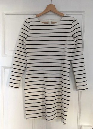 Gestreiftes Kleid french chic marine