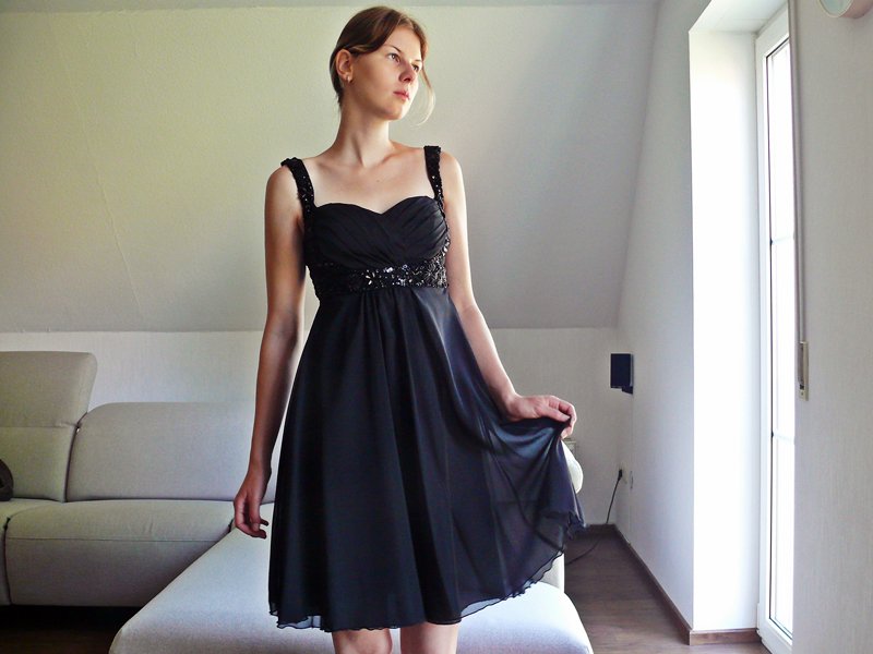 Besticktes Abendkleid Konfirmationskleid Abschlussballkleid Festlich Jugendweihe