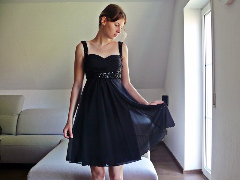 Besticktes Abendkleid Konfirmationskleid Abschlussballkleid Festlich Jugendweihe