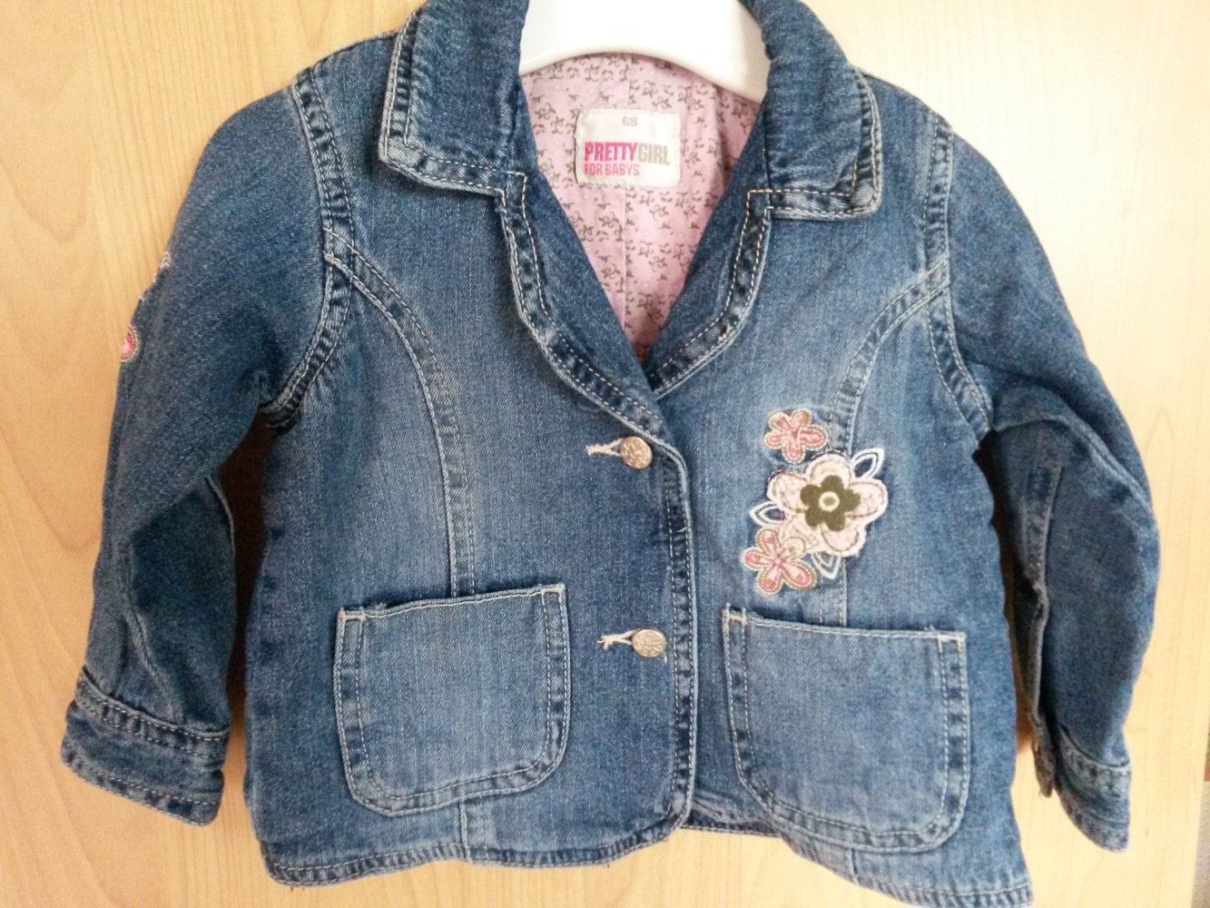 schöne Jeansjacke in Gr. 68