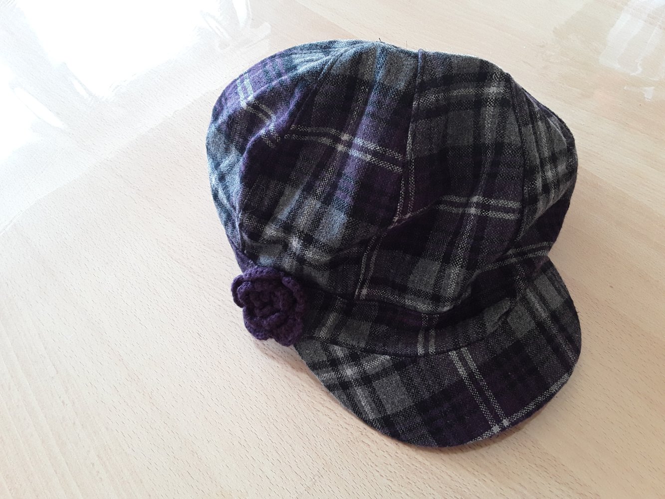 ungetragene karierte Baskenmütze/ Mütze/ Basecap/ Gr. 54-56 (10/14) von vertbaudet