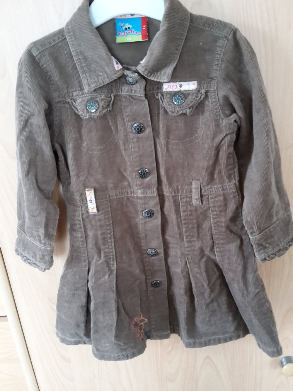 schönes LA-Cordkleid in Gr. 86 von Topolino