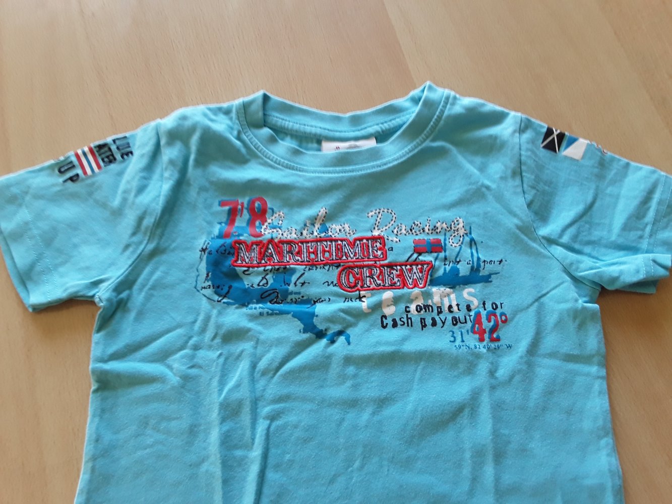 türkisfarbenes T-Shirt in Gr. 98 von Topolino
