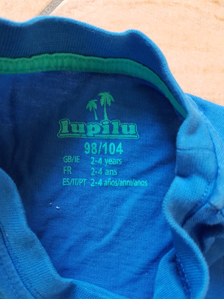 blaues Achselshirt Gr. 98/104 von H&M