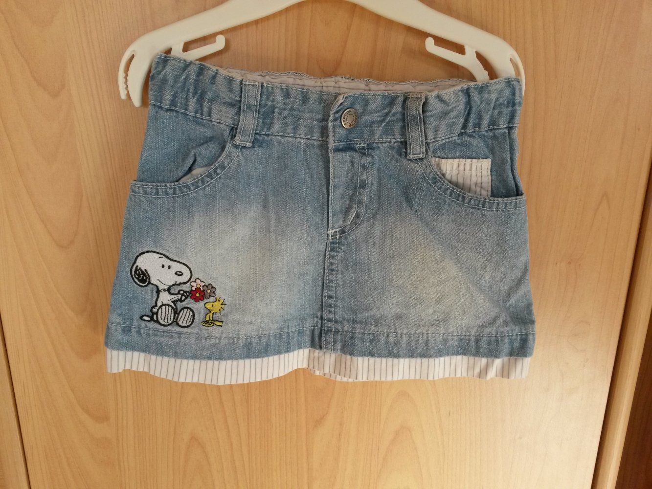 Jeansrock Snoopy Gr. 74 von H&M