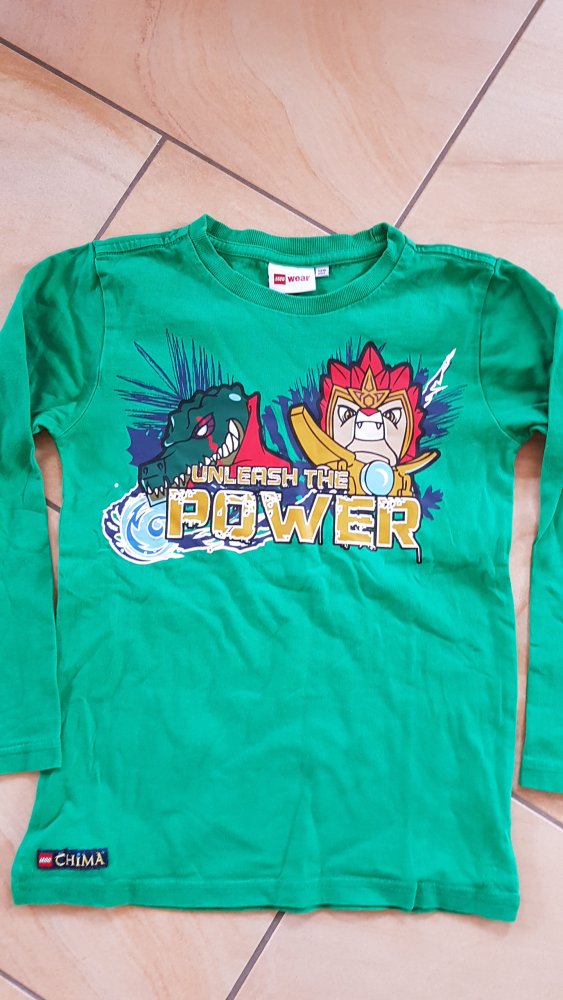 grünes Langarmshirt Gr. 128 Lego Wear 
